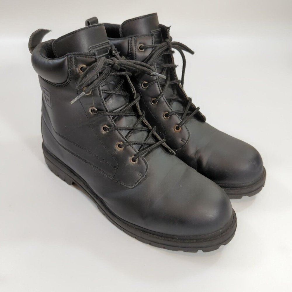 Fila Edgewater 12 1SH40061-001 Men's Size 13 Black Synthetic Lace Up Work Boots